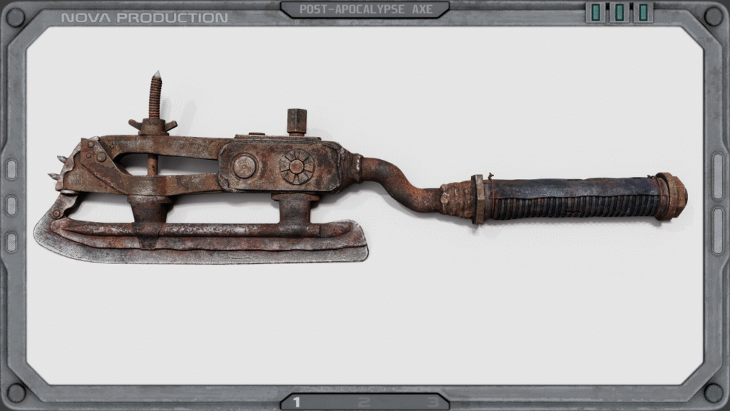 Nova Productions Post-Apocalypse Axe, Game Art Outsourcing studio portfolio.