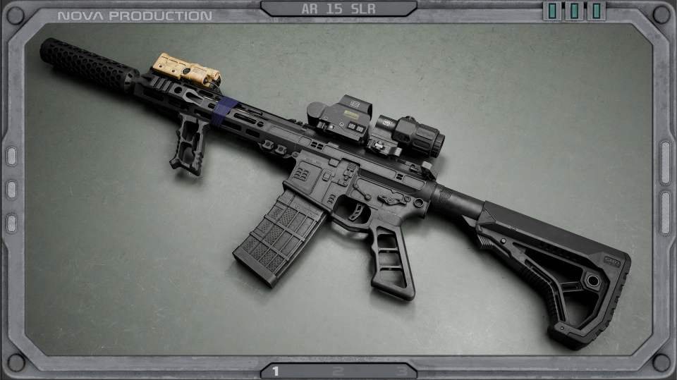 Nova Productions AR 15 SLR, Game Art Outsourcing studio portfolio.